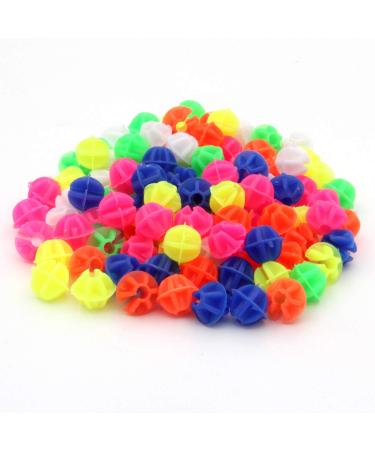 KLOUD City Assorted Colors Bike Bicycle Wheel Spokes Plastic Clip Bead/Spoke Derections (105pcs Round Bead)