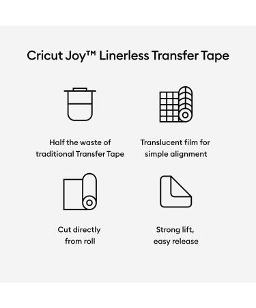 Cricut Joy Linerless Transfer Tape - Transparent 5.5 x 120 - Easy Application - Buy Online on SooperMarket.com