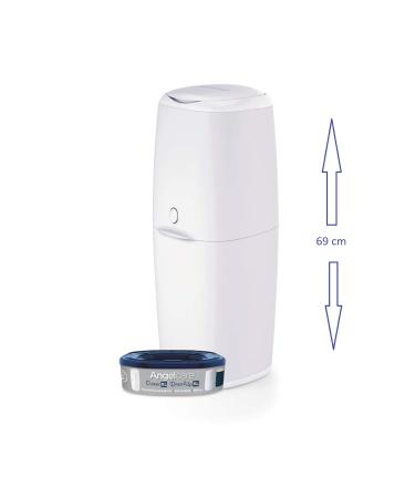 Angelcare Diaper Pail Classic XL - 69cm Height with 4 Refill Cassettes | International Shipping Available - Buy Online on SooperMarket.com