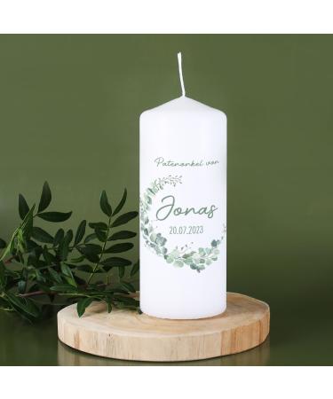 Striefchen Sponsor Candle - Personalized Gifts for Sponsors | Eucalyptus Wreath | International Shipping - Buy Online on SooperMarket.com