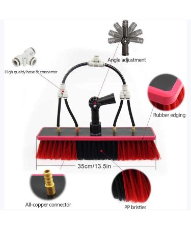 Window Cleaning Pole Photovoltaic Panel Cleaning Tool Multi-Purpose Water Spray Brush Extendable Cleaner for Trucks Windows Washing 5.4M 35cm Brush Head 11M/36FT - Buy Online on SooperMarket.com