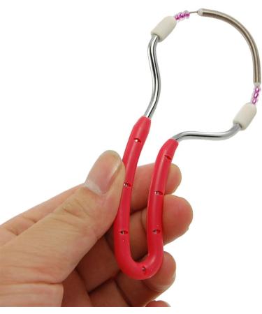 Ruilogod Red Handle Spring Facial Hair Remover Threading Epilator Tool - Precision Fine Hair Removal for Smooth Skin - Buy Online on SooperMarket.com