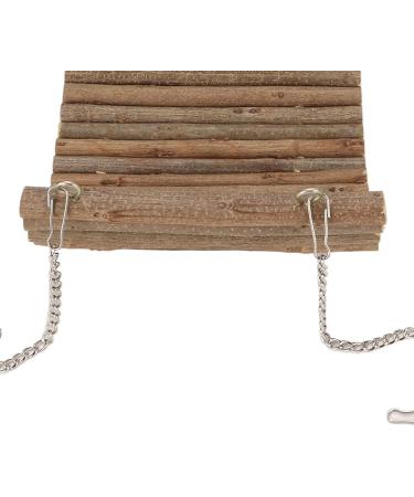 Rabbit Wood Swing Hammock - Multifunctional Natural Wooden Resting Platform for Hamsters Mice & Sparrows (15x30 cm) - Buy Online on SooperMarket.com
