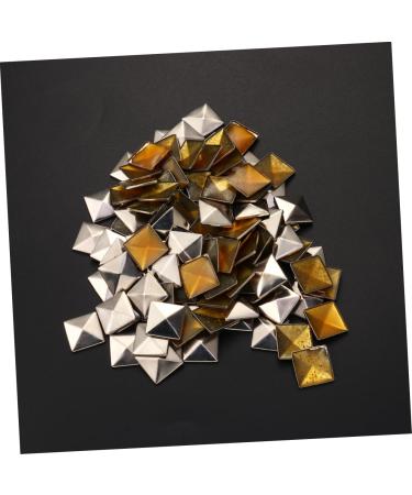 COHEALI 200 Pcs Metal Studs Pyramid Studs Flat Back Metal Spikes Rivet Studs Square Nail Self Made Hot Sheet Silverx2pcs Size 2x2pcs - Buy Online on SooperMarket.com