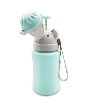 Travel Potty, Portable Elephant Leakproof Urinal Emergency Toilet Pee Bottle Cup Jar for Toddlers Kids Baby Boys and Potty Pee Training for Outdoor Car Travel Road Trip Camping Park Beach(Blue)