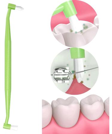 AWHAO Dual-Ended Pet Dental Brush for Cats and Dogs - Easy Clean Design Green - Buy Online on SooperMarket.com