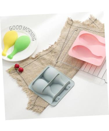 HOMSFOU 4 Pcs Silicone Molds Fondant Molds De para Gelatinas Silicone Cake Mold Silicone Baking Mold DIY Baking Molds Complementary Food Drumstick Pinkx2pcs 15.8*14.9 CMx2pcs - Buy Online on SooperMarket.com
