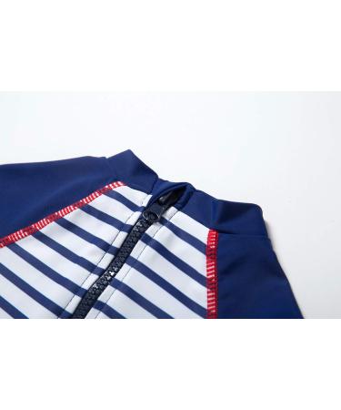 BONVERANO Toddler Boys Swimsuit | UPF 50+ Captain Bathing Suit for 2-3 Years | Short-Sleeve Zipper One Piece Swimwear - Buy Online on SooperMarket.com
