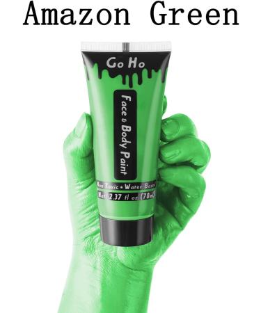 Go Ho Amazon Green Cream Face Body Paint - Water Based Face Painting for Adults & Children - SFX Cosplay Costumes, Festivals, Halloween - 2.37oz (70ml) - Buy Online on SooperMarket.com