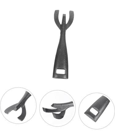 OFFSCH Steak Plate Fork Toaster Oven Pan Stainless Steel Frying Pan Metal Cooking Utensils Bowl Gripper Fajita Skillet Clip Stainless Frying Pan BBQ Clamps Cookware Holder BBQ Clips Black - Buy Online on SooperMarket.com