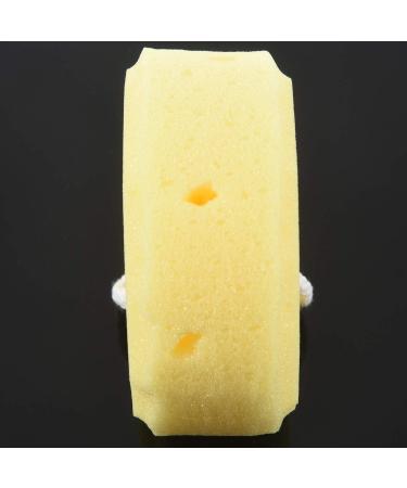 MRNHA Yellow Round Bath Body Shower Soft Sponge w Hanging Loop - Buy Online on SooperMarket.com