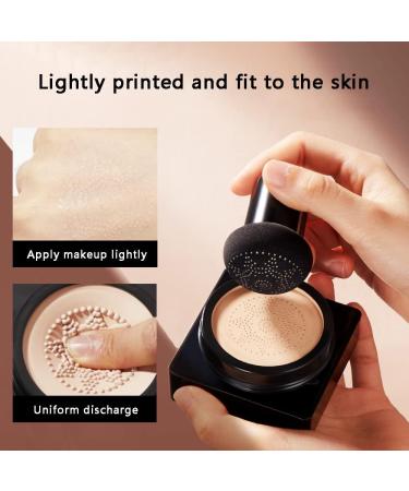 Mushroom Head Air Cushion BB Cream CC Cream Foundation + Makeup Sponge | Long-lasting, Waterproof, Natural Moisturizing Concealer - Buy Online on SooperMarket.com