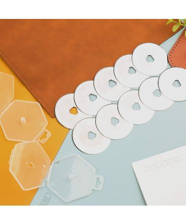 45mm Rotary Fabric Cutter with Safety Lock and 10 Replacement Blades - Ideal for Quilting, Sewing, Arts, and Crafts - Buy Online on SooperMarket.com