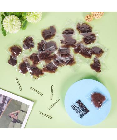URAQT Hair Bun Shaped Set 35Pcs Invisible Hair Nets and 45Pcs Positioning U Shaped Hair Pins Elastic Edge Mesh Stretch Hair Bun Holder for Women Hair Styling Hair Bun Making A- Brown with Hairpin (80pcs) - Buy Online on SooperMarket.com