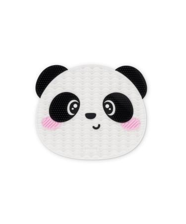 Legami - Makeup Brush Cleaner Mat - Brush it Off! - Makeup Brush Cleaning Pad Silicone Pad for Cosmetics with Suction Cup - Panda Theme