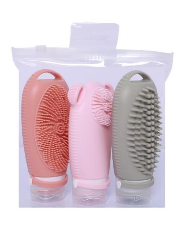 Travel Bottles for Toiletry Leakproof TSA Approved Travel Size Toiletries Multi-functional Travel Essentials Travel Accessories Washing Scrub Shampoo Conditioner Bottles with Toiletry Bag