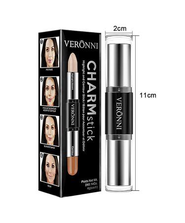 Cruelty-Free 8 Colors Contour Stick & Highlight Concealer 2-in-1 Set - Buy Online on SooperMarket.com