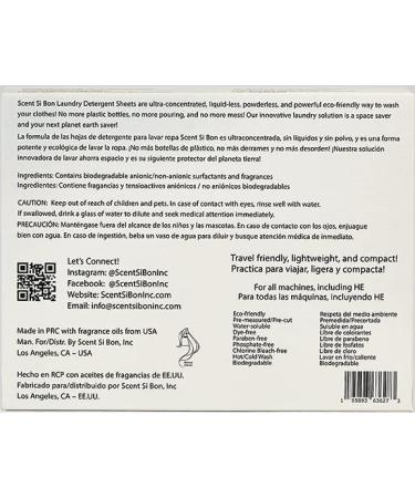 Luxury Scented Laundry Detergent Sheets - 60 Loads Eco-Friendly Biodegradable Formula Le Beige Scent Inspired by Baccarat Rouge 540 - Buy Online on SooperMarket.com