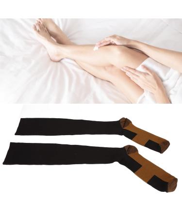 Compression Socks with Copper Fiber Stress Relief & Improved Blood Circulation | Ankle Support Socks for Diabetics & Nurses (S/M) - Buy Online on SooperMarket.com