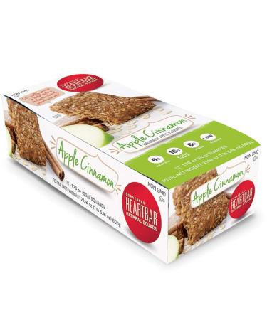 Corazonas Heartbar Oatmeal Square, Apple Cinnamon, 1.76 Ounce (Pack of 12)