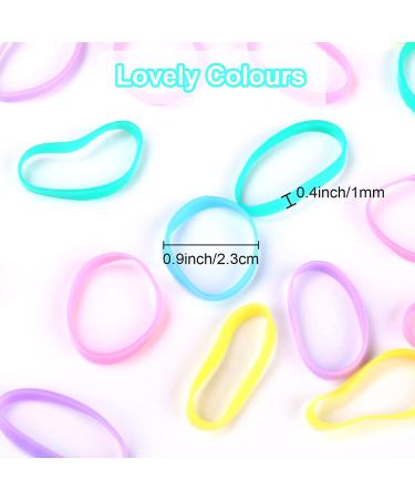 2000 PCS Mini Rubber Bands for Hair with Colorful Elastics - Kids & Baby Hair Ties Set with Topsy Tail Tools | YLYL Multicolor - Buy Online on SooperMarket.com