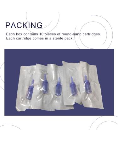 Dr. Pen Round Nano Cartridge A6 Cartridges Stainless Steel Replacements 10 pcs/pack Round-nano - Buy Online on SooperMarket.com