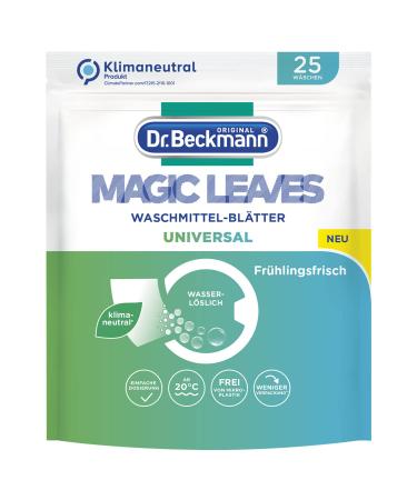 Dr. Beckmann Magic Leaves Universal Detergent Sheets Pre-Dosed and Water-Soluble Wash Sheets Space-Saving and Easy to Use