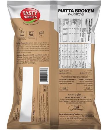 Tasty Nibbles Palakkadan Matta Broken Red Rice Healthy Nutritious Indian Origin 500G (Pack of 1) - Buy Online on SooperMarket.com