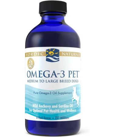 Omega-3 Pet Fish Oil for Cats and Small Dogs 237ml Lab-Tested Soy Free Gluten Free Non-GMO