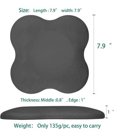 Sunflower Home 2 Pack Extra Thick Yoga Knee Pad Cushion for Knees, Elbows, Wrist, Hands & Head - Black - Buy Online on SooperMarket.com