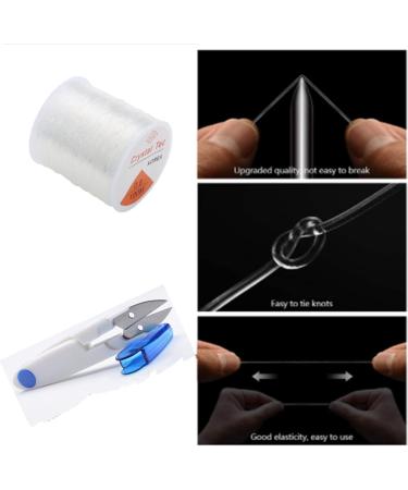 Nylon Elastic String for Jewelry Making - 0.8mm Clear Cord 100M Crystal - DIY Bracelet and Necklace Stretchy Thread - Buy Online on SooperMarket.com