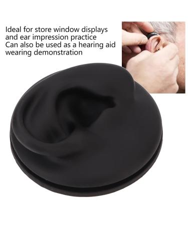 Kadimendium Simulation Ear Display Model Multi Functional Soft Teaching Tool Artificial Left Ear Model Professional Structure Black with Round Base for Wearing - Buy Online on SooperMarket.com