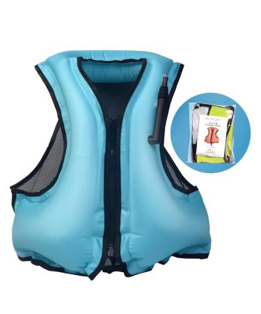 OMOUBOI Snorkeling Vest Swim Vest Jackets Kids Adult Men and Women Ladies Kayaking Buoyancy Vest Portable Buoyancy Vest Diving Diving Surfing Swimming Water Sports Free Diving Swimming Safety blue