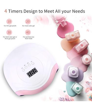 Aokyom 168W Nail Dryer Lamp with Timer and Smart Sensor for Gel Nails - UV LED Professional Nail Lamp for Finger/Toenail - LCD Display - Compatible with All Gel Polish - Buy Online on SooperMarket.com