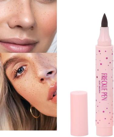 Freckle Pen Freckle Makeup Pen Waterproof Dot Spot Pen Tool Kit Long-Lasting Dotting Pen Light Brown and Dark Brown(01soft brown) - Buy Online on SooperMarket.com