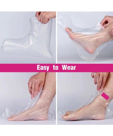 Disposable Boot Paraffin Wax Covers - 100 PC Clear Plastic Foot Masks for Spa & Foot Care Accessories - Buy Online on SooperMarket.com