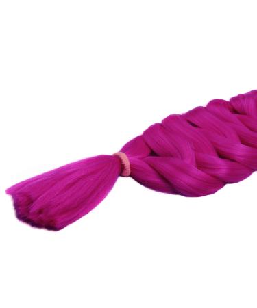 MapofBeauty Wholesale Ombre Crochet Jumbo Braid Hair Extension in Magenta - 3 Pack - Buy Online on SooperMarket.com