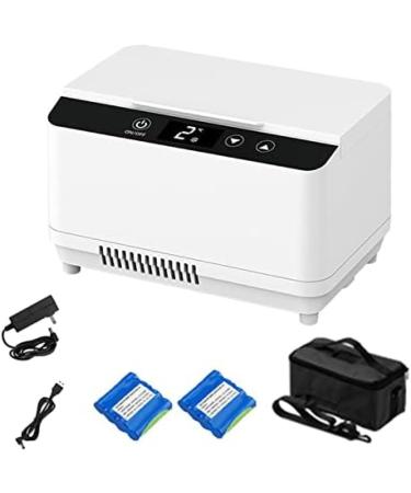 Car Medication Fridge Diabetic Portable Insulin Cooler Refrigerator Outdoor Medical Organize Cooling Box with LED Display and Battery 230x145x145mm Double Battery Serene16