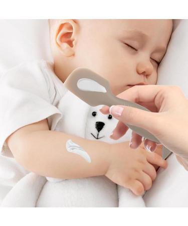 Aznever Baby Diaper Cream Applicator - Soft Silicone Spatula with Suction Cup Base | Safe & Smooth Diaper Cream Patch in Khaki for Easy Application - Buy Online on SooperMarket.com
