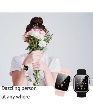 Lovrug 2 Pack Apple Watch Case 40mm SE/Series 6/5/4 - Tempered Glass Screen Protector - Ultra-Thin Bumper - Full Coverage iWatch Cover (Pink/Black) - Buy Online on SooperMarket.com