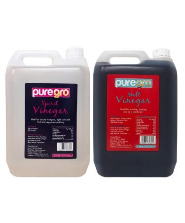 COMBO PACK Of Puregro Vinegar (Spirit & Malt) Each One 5Ltr 5.00 l (Pack of 1)