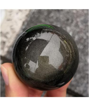 Ornament 1pc Handmade Natural Gold Obsidian Quartz Ball Crystal Crafts Stone Sphere for Fengshui Decoration Gift Decoration Stone Collection (Color : 1pc 30-40mm) - Buy Online on SooperMarket.com