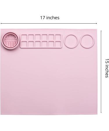 Cheek's Paper Room Silicone Craft Mat & Paint Brush Cleaner (Pinklet) - Large 15 x 17 Mat for Painting, Clay, Resin & Crafts - Buy Online on SooperMarket.com