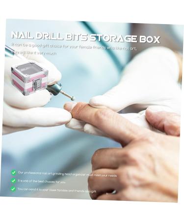 WOFASHPURET Box grinding head storage box nail display stand nails drill bits nail polishing head holder nail drill grinding bit holder practical drill bit organizer manicure tool holder large 7.5x7.5cm As Shown - Buy Online on SooperMarket.com