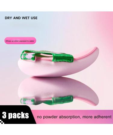 Manolyee Powder Puff For Face Powder | High-Density Flexible Blender Sponge Cosmetic Foundation Applicator Soft Triangle Face Puff For Wet And Dry Use Beauty Makeup Tools - Buy Online on SooperMarket.com