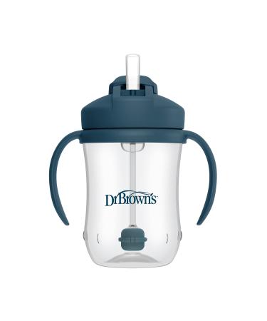 Dr. Brown's Milestones  Baby's First Straw Cup Sippy Cup with Straw  6m+  9oz/270ml  Dark Blue  BPA Free