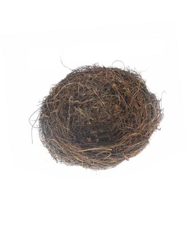 WOFASHPURET Hamster Gerbil Bed Nest Flower Decoration Ornament Branch Bird Nest Rattan Nest Feather 15cm As Shown