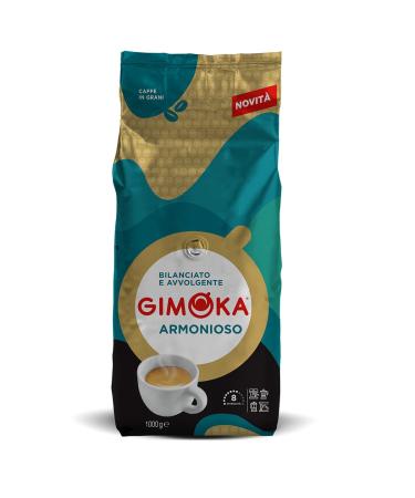 Gimoka Coffee beans 1 kg Armonioso blend medium roast intensity 8 made in Italy 1kg pack