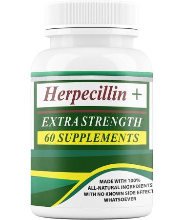 Herpecillin Plus: Immune Support for Shingles, Genital & Cold Sores - 60 Supplements - Buy Online on SooperMarket.com