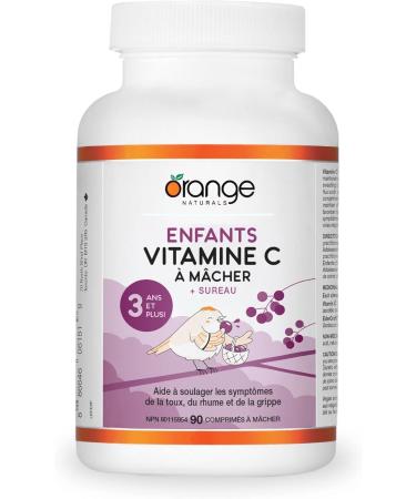 Orange Naturals - Kids Vitamin C + Elderberry 90 Chewable Tablets - Helps to Maintain and Support Immune Function - Buy Online on SooperMarket.com